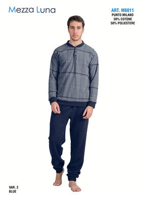 PIGIAMA UOMO M/L M6011 Tellini S.r.l. Ingrosso Abbigliamento